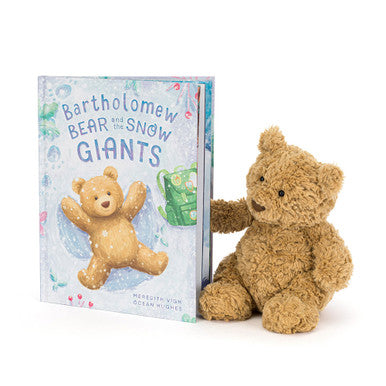 Jellycat Playroom Book Bartholomew Bear and the Snow Giants Book and Bartholomew Bear
