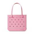 Medium Washable Tote Bag Blowing Pink Bubbles for Casual Carry
