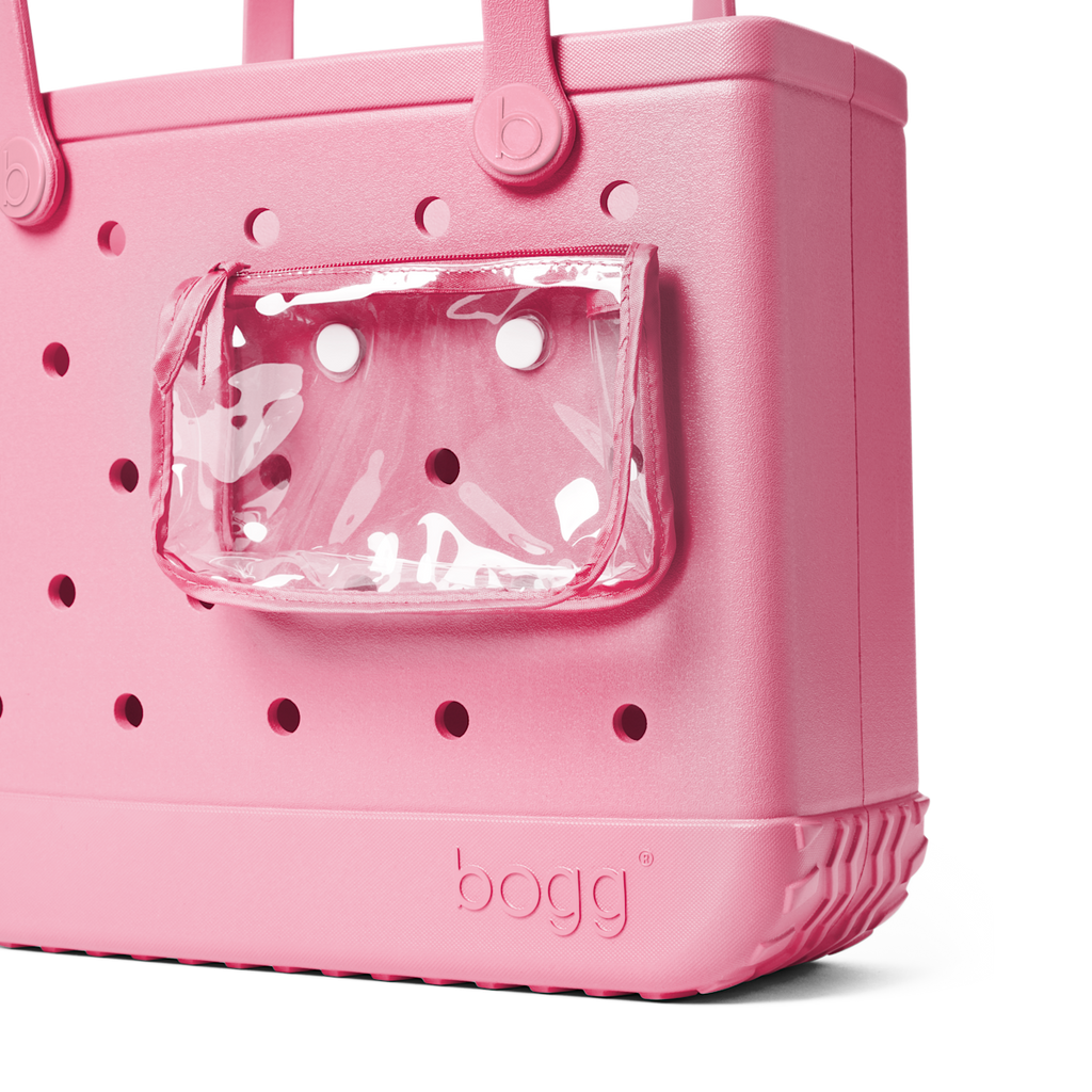 Medium Washable Tote Bag Blowing Pink Bubbles for Casual Carry