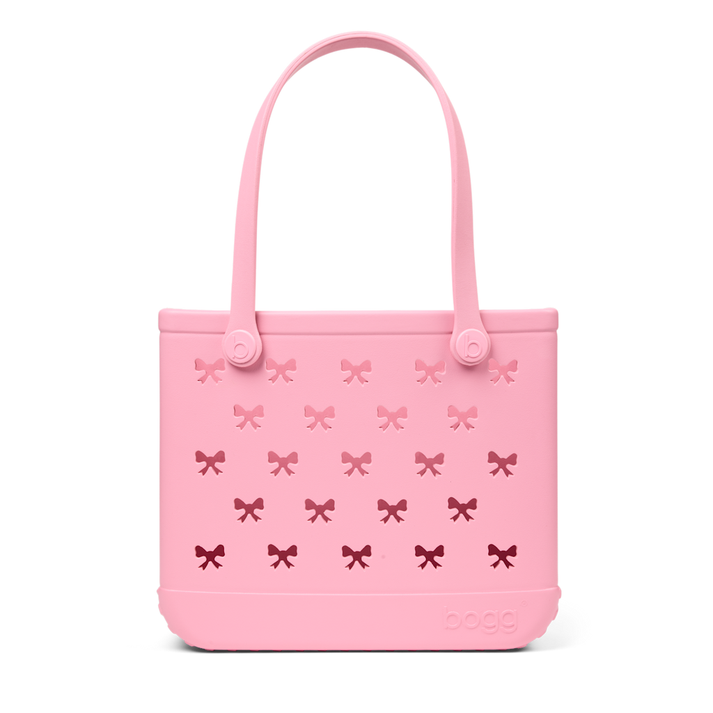 Medium Washable Tote Bag Bubblegum Bows for Casual Carry