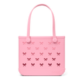 Medium Washable Tote Bag Bubblegum Bows for Casual Carry