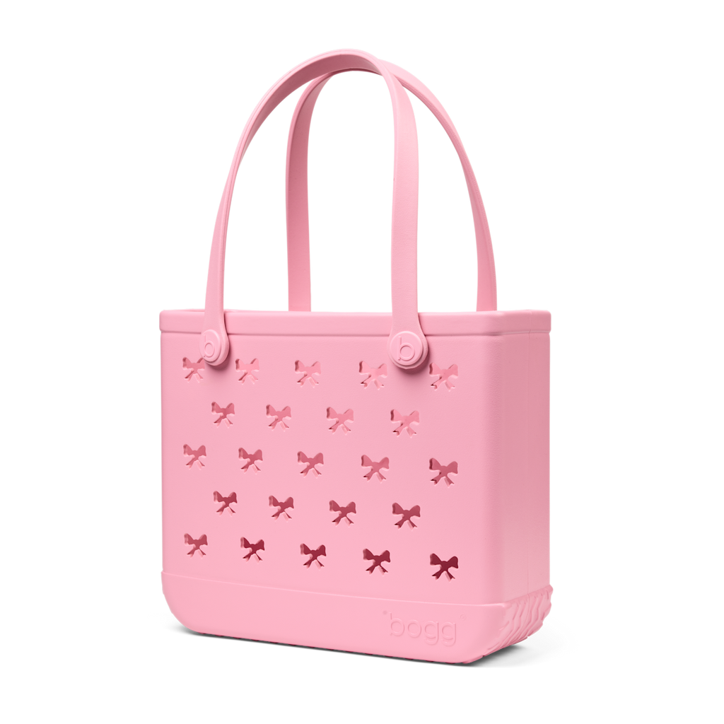 Medium Washable Tote Bag Bubblegum Bows for Casual Carry