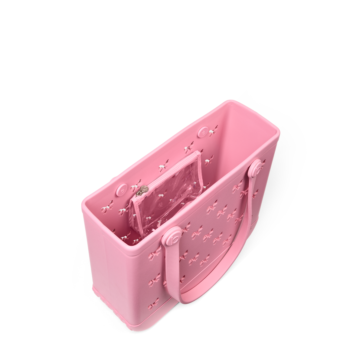 Medium Washable Tote Bag Bubblegum Bows for Casual Carry