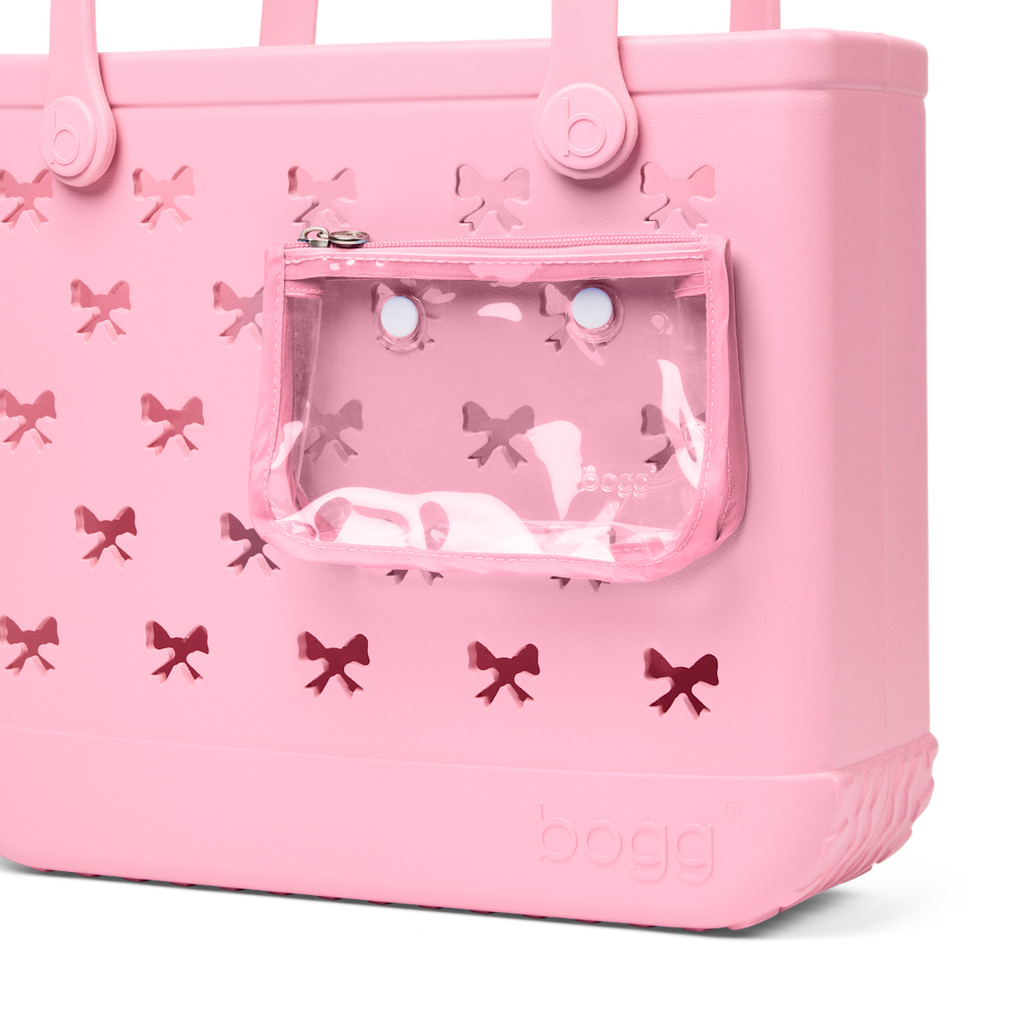 Medium Washable Tote Bag Bubblegum Bows for Casual Carry