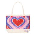 Large Washable Tote Bag Dye-licious Heart Buoy Red for Casual Carry