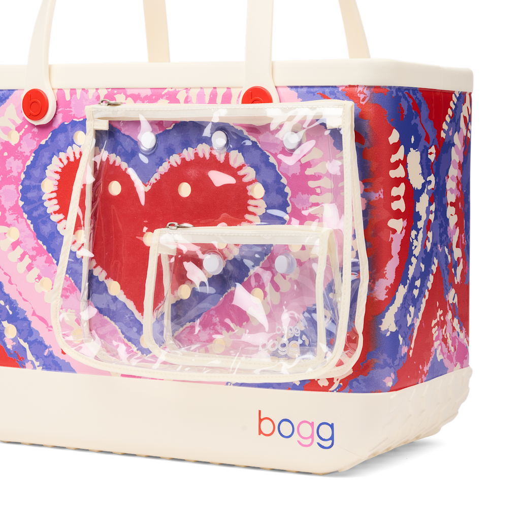 Large Washable Tote Bag Dye-licious Heart Buoy Red for Casual Carry