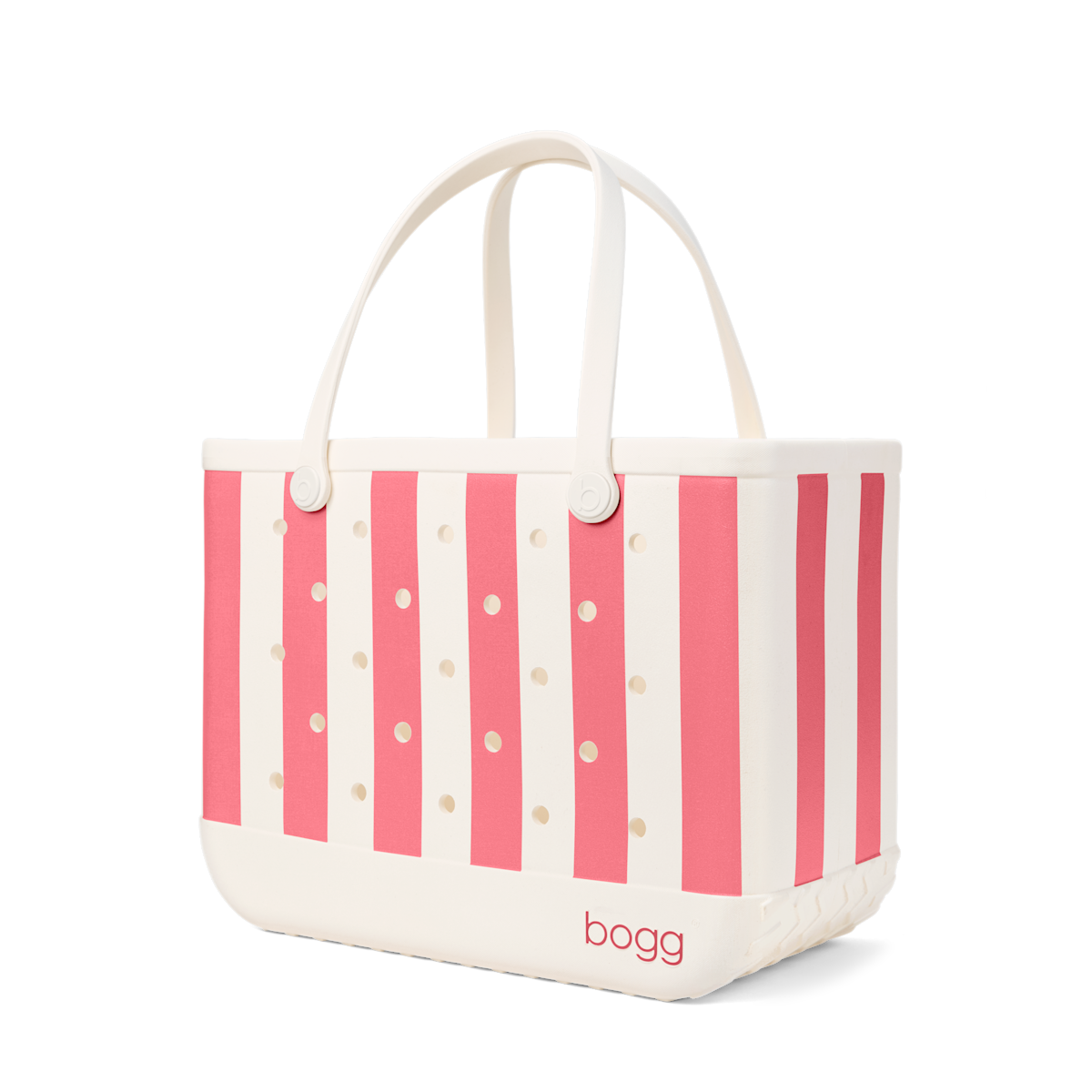Large Washable Tote Bag Capri Coral Stripe for Casual Carry