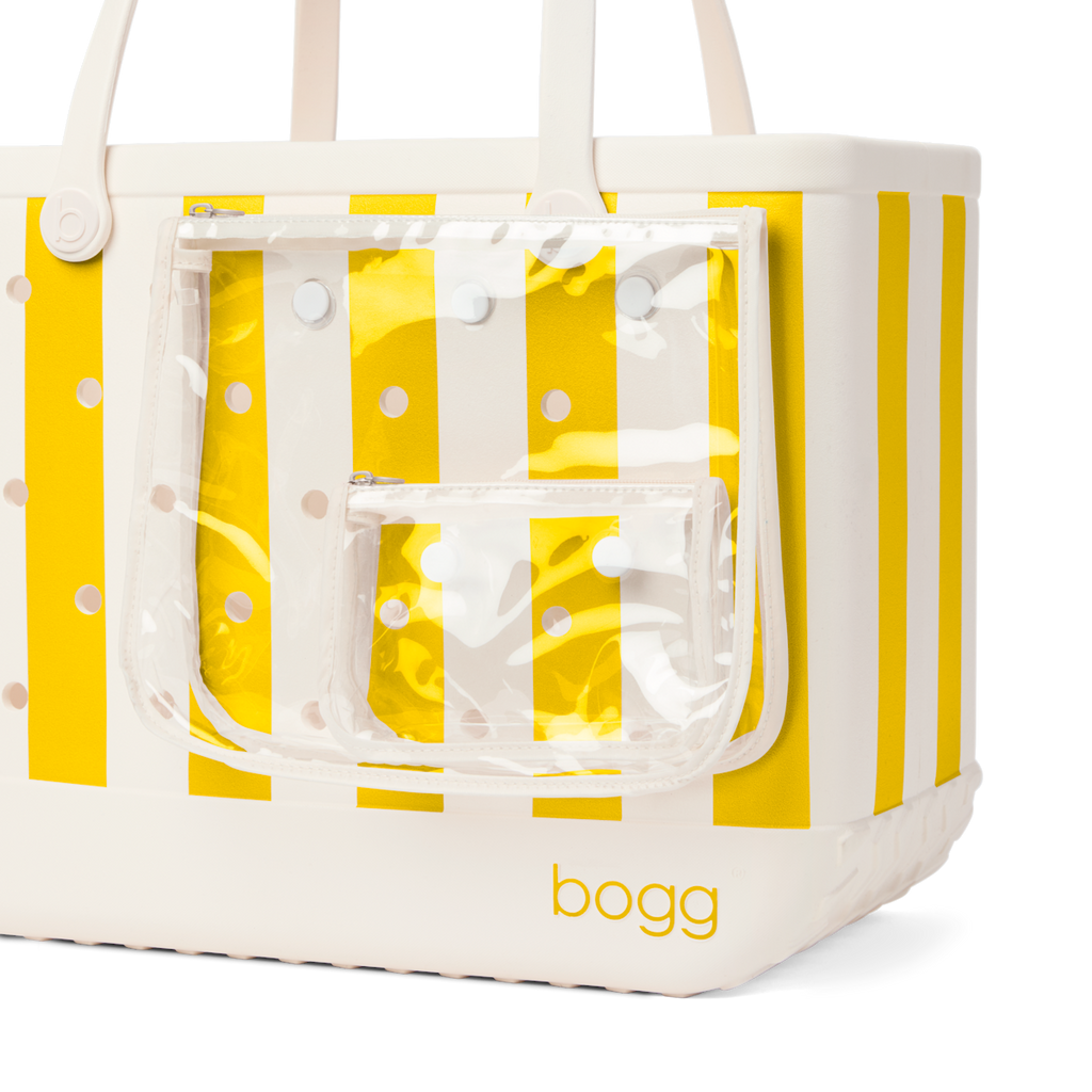 Large Washable Tote Bag Limoncello Yellow Stripe for Casual Carry
