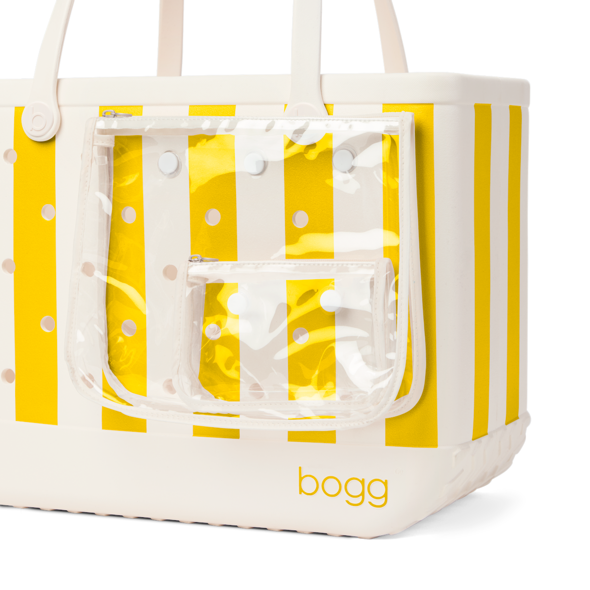 Large Washable Tote Bag Limoncello Yellow Stripe for Casual Carry
