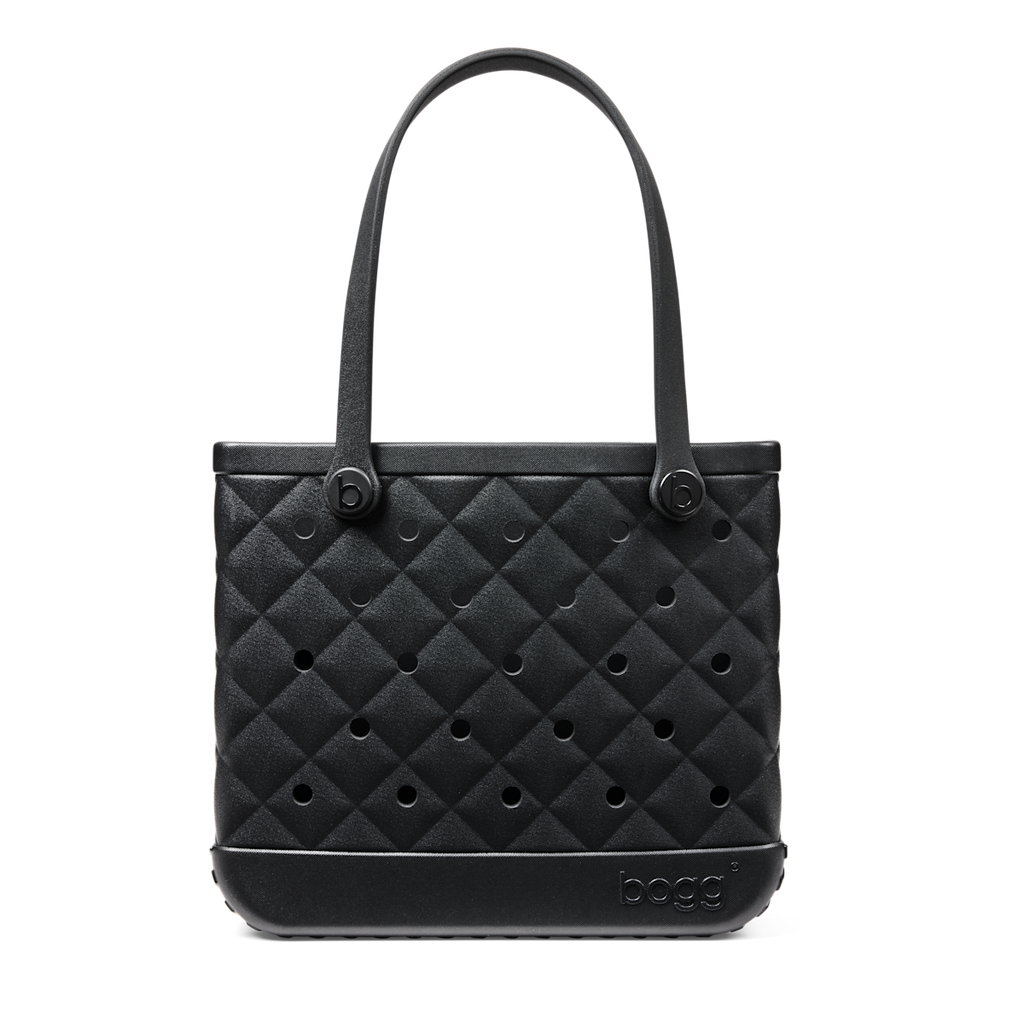 Medium Washable Tote Bag Quilted LBD Black for Casual Carry