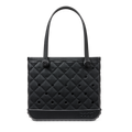 Medium Washable Tote Bag Quilted LBD Black for Casual Carry