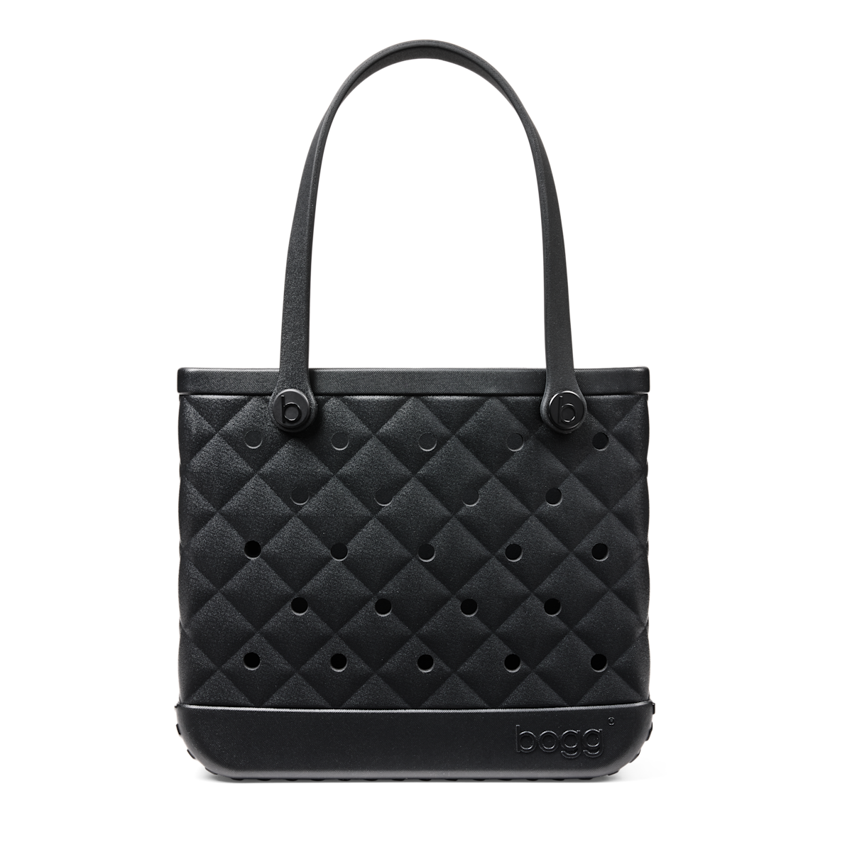 Medium Washable Tote Bag Quilted LBD Black for Casual Carry