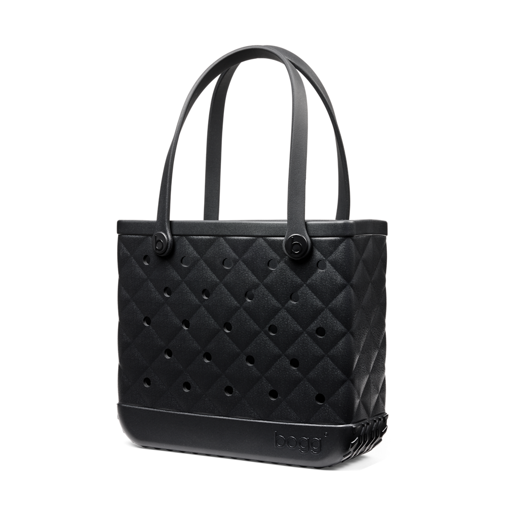 Medium Washable Tote Bag Quilted LBD Black for Casual Carry