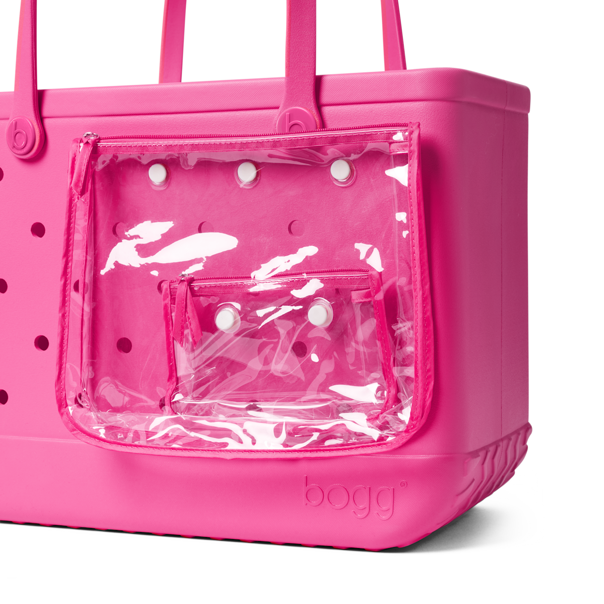Large Washable Tote Bag Haute Pink for Casual Carry
